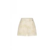 Tropische Palmboom Geborduurde Shorts Fabienne Chapot , Beige , Dames