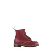 Vintage Bordeaux Lage Sleehak Laarzen Dr. Martens , Red , Heren