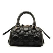 Pre-owned Leather handbags Gucci Vintage , Black , Dames