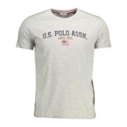 Grijze Crew Neck Katoenen Tee U.s. Polo Assn. , Gray , Heren