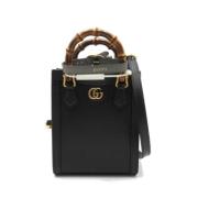 Pre-owned Leather totes Gucci Vintage , Black , Dames