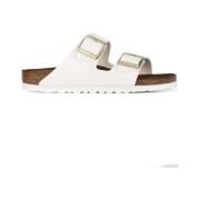 Sandalen Arizona Birko-Flor Patent Birkenstock , White , Dames