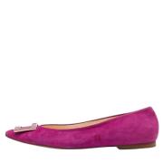 Pre-owned Suede flats Carolina Herrera Pre-owned , Pink , Dames