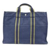 Pre-owned Fabric totes Hermès Vintage , Blue , Dames