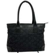 Pre-owned Leather handbags Gucci Vintage , Black , Dames