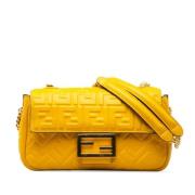 Pre-owned Leather fendi-bags Fendi Vintage , Yellow , Dames