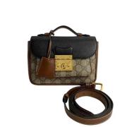 Pre-owned Leather handbags Gucci Vintage , Brown , Dames