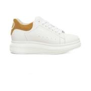 Witte Leren Platform Sneakers met Logo Cerruti 1881 , White , Dames