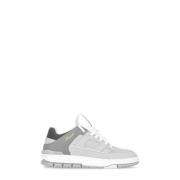 Grijze Leren Sneakers met Gouden Logo Axel Arigato , Gray , Heren