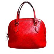 Pre-owned Leather handbags Gucci Vintage , Red , Dames