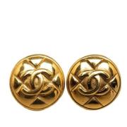 Pre-owned Metal chanel-jewelry Chanel Vintage , Yellow , Dames