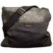 Pre-owned Leather shoulder-bags Gucci Vintage , Black , Dames