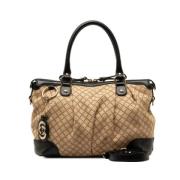 Pre-owned Canvas handbags Gucci Vintage , Beige , Dames