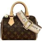 Pre-owned Canvas handbags Louis Vuitton Vintage , Brown , Dames