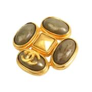 Pre-owned Metal chanel-jewelry Chanel Vintage , Yellow , Dames