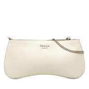 Pre-owned Leather crossbody-bags Prada Vintage , White , Dames