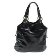 Pre-owned Leather handbags Yves Saint Laurent Vintage , Black , Dames