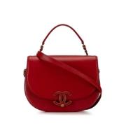 Pre-owned Leather handbags Chanel Vintage , Red , Dames