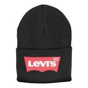 Zwarte Logo Cap Stijlvolle Heren Hoed Levi's , Black , Heren