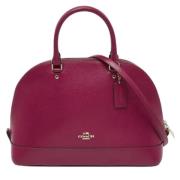 Pre-owned Leather handbags Coach Pre-owned , Pink , Dames