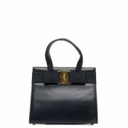 Pre-owned Fabric handbags Salvatore Ferragamo Pre-owned , Black , Dame...