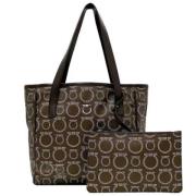 Pre-owned Fabric totes Salvatore Ferragamo Pre-owned , Brown , Dames