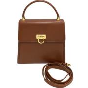 Pre-owned Fabric handbags Salvatore Ferragamo Pre-owned , Brown , Dame...