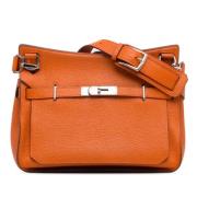 Pre-owned Leather shoulder-bags Hermès Vintage , Orange , Dames