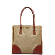 Pre-owned Fabric prada-bags Prada Vintage , Beige , Dames