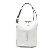 Pre-owned Leather handbags Burberry Vintage , White , Dames