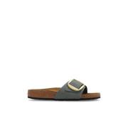 'Madrid Big Buckle' Slides Birkenstock , Green , Dames