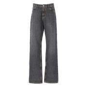 Grijze Katoenen Jeans met Pegaso Logo Etro , Gray , Dames