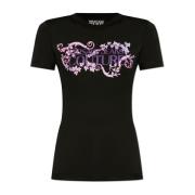 T-shirt met print Versace Jeans Couture , Black , Dames