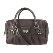 Pre-owned Fabric handbags Salvatore Ferragamo Pre-owned , Brown , Dame...