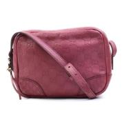 Pre-owned Leather shoulder-bags Gucci Vintage , Purple , Dames