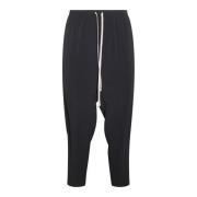 Zwarte en Zwart Grijs Track Pants Rick Owens , Black , Dames