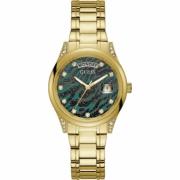 Gouden Roestvrijstalen Dameskwarts Horloge Guess , Yellow , Dames