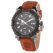 Zwarte Leren Herenhorloge Quartz Timberland , Black , Heren