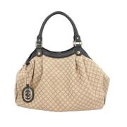 Pre-owned Canvas handbags Gucci Vintage , Beige , Dames