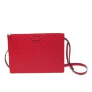 Pre-owned Leather shoulder-bags Gucci Vintage , Red , Dames