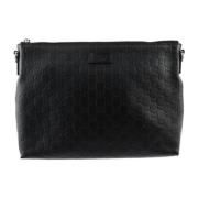 Pre-owned Leather shoulder-bags Gucci Vintage , Black , Dames