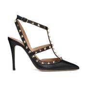 Zwarte Stiletto Hakken met Studs Valentino Garavani , Black , Dames