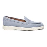 Suede Loafer Santoni , Blue , Dames