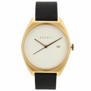 Gouden Roestvrij Stalen Leren Horloge Esprit , Yellow , Heren