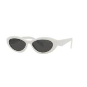 Stijlvolle zonnebril in kleur 17K08Z Prada , White , Dames