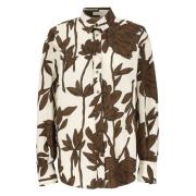 Ivoor Ramage Print Katoenen Shirt Brunello Cucinelli , Multicolor , Da...