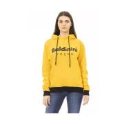 Gele Katoenen Fleece Hoodie Trend Baldinini , Yellow , Dames