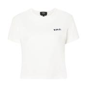 Off-White Logo Crew Neck T-shirt A.p.c. , White , Dames