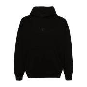 Zwarte Logo Hoodie Balenciaga , Black , Heren