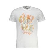 Print Logo Korte Mouw Tee Cavalli Class , White , Heren